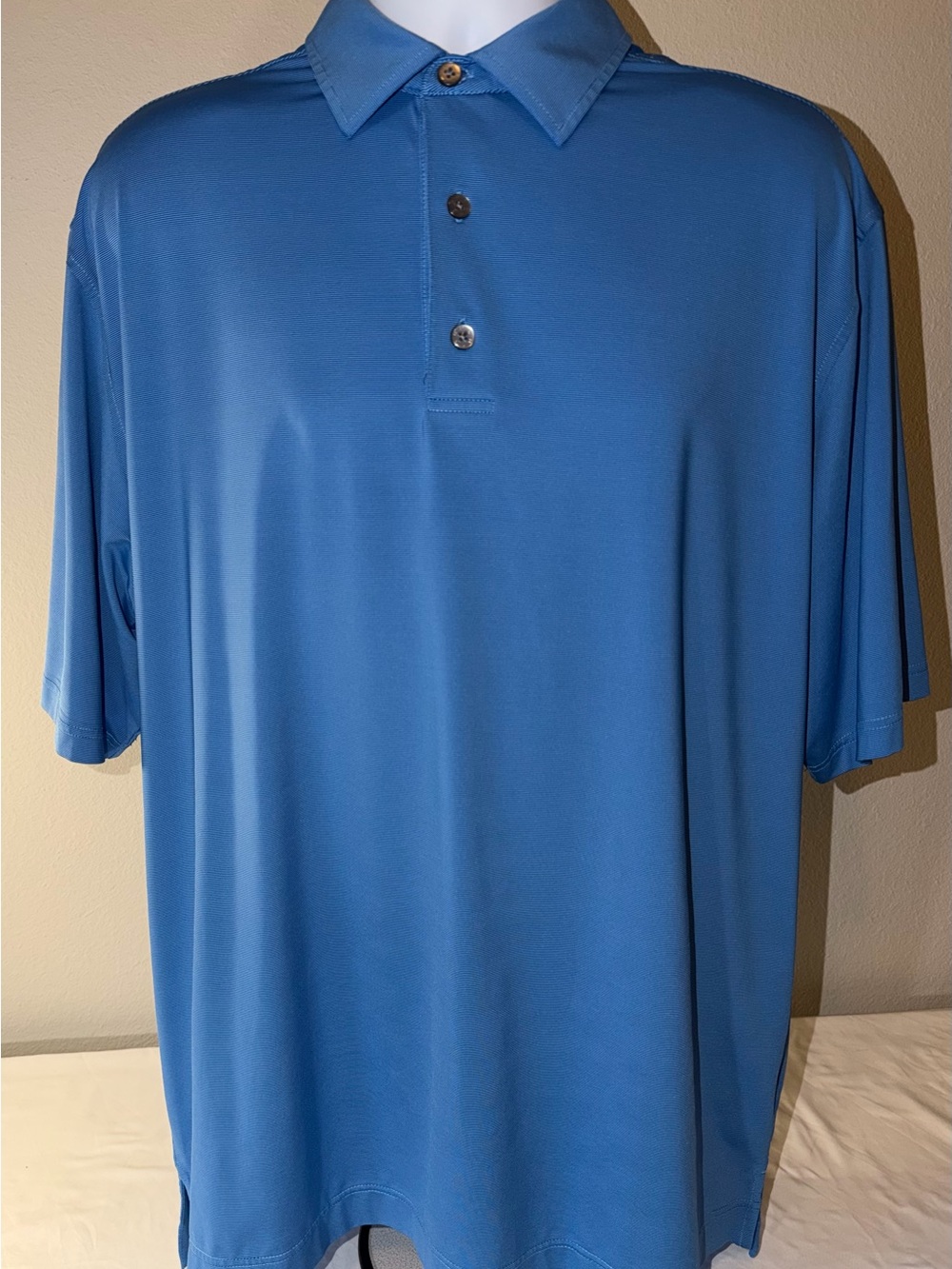 FootJoy Men’s Blue Golf Polo Shirt Short Sleeve XL Stretch Embroidered Logo